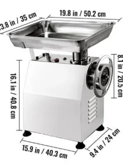 350kg/h 1100W elektrisk köttkvarn med kompletta tillbehör, kraftfull prestanda, löstagbar design, enkel användning, bred applikation