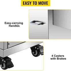 500Kg/H 750W elektrisk köttskärare med 4 hjul, kraftfull prestanda, hög säkerhet, löstagbart blad, bred applikation