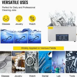 28/40KHz dubbelfrekvens ultraljudsrengörare med 2L tank, justerbar uppvärmning/arbetstid, 3 rengöringslägen, genomtänkt design