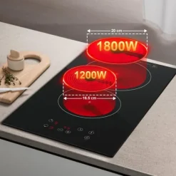 Spishällar-KICHPOWER Glaskeramikhäll, Touch-kontroll, 3000W effektuttag,EU