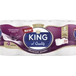 Toalettpapper-KING QUALITY Toalettpapper 8 rullar 4-lagers