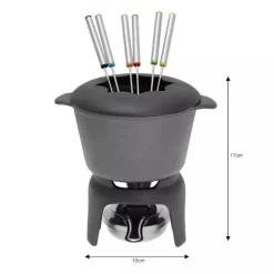 Kinghoff Fondue Set för 6 Personer Gjutjärn KH-1195