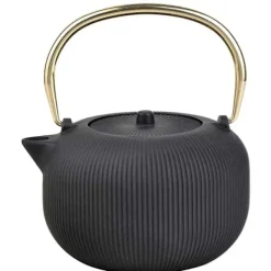 Kaffe- & Tekannor-KINGHOFF Gjutjärnsteapot 1L med filter Guld