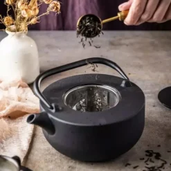 KINGHOFF Gjutjärnsteeper 1,1L med filter - Gjutjärn