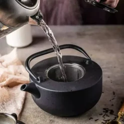 KINGHOFF Gjutjärnsteeper 1,1L med filter - Gjutjärn