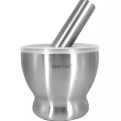 KINGHOFF KH-1661 rostfritt stålbruk med lock 13cm