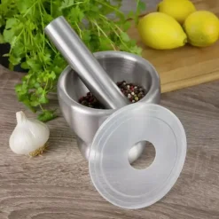 KINGHOFF KH-1661 rostfritt stålbruk med lock 13cm