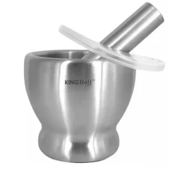 KINGHOFF KH-1661 rostfritt stålbruk med lock 13cm