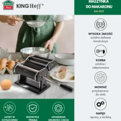 KINGHOFF Pastamaskin KH-1927 i rostfritt stål