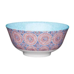 Tallrikar & Bordsserviser-KitchenCraft bol mosaik effekt 15,7 cm keramik blå/röd