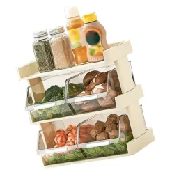 Kök Grönsaksförvaring Flera lager Kryddförvaring Hylla för färdigmat Hotpot Mat 3 lager