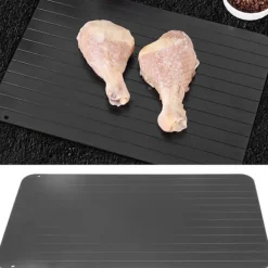 Kök Snabbtina tallrik Aluminium avfrostningsbricka Skärbräda för fryst kött skaldjur