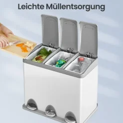 Köksavfallskärl, 47x28,3x39,5 cm, Vit