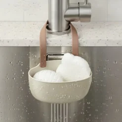 Diskhokorgar-Köksavloppsställ Hängande korg med avloppshål Stor kapacitet Mjuk flexibel diskbänk Avloppskorg Hängpåse Kaffe