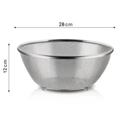 Durkslag & Silar-Köksdurkslag Multifunktionell ristvättskål i rostfritt stål Matsil med fot för frukt och grönsaker 28 X 12 cm / 11 X 4,7 tum