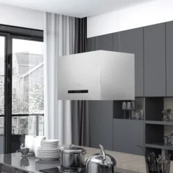 Köksfläktar-Köksfläktar - Living Hängande köksfläkt touchsensor LCD 55 cm rostfritt stål