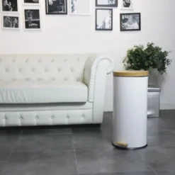 Soptunnor & Papperskorgar-KÖKSFLYTT Skogspedalkökskärl - 30L - Matt vit