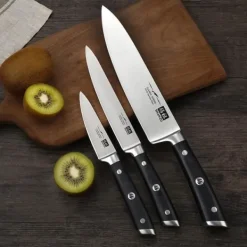 Köksknivset - SHAN ZU - Set med 3 kockknivar 200 mm kökskniv 153 mm skalkniv 95 mm