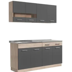 Kökskåpsset, 160x60x206,5 cm, Grå