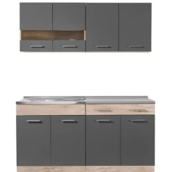 Kökskåpsset, 160x60x206,5 cm, Grå