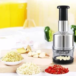 Kökskross Handpress Vitlökshackare Mincer Blad av rostfritt stål Manuell vitlökskross för paprika Lök Köksprylar