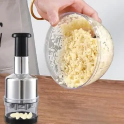 Kökskross Handpress Vitlökshackare Mincer Blad av rostfritt stål Manuell vitlökskross för paprika Lök Köksprylar