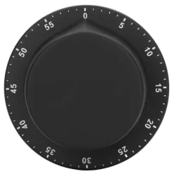 Äggklockor-Köksmekanisk Timer 304 Rostfritt Stål Magnetisk Sug Kock Matlagningstimer Klocka Svart