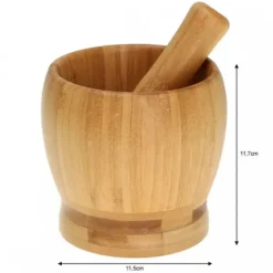 Mortlar & Mortelstötar-KÖKSMORTEL BAMBU 11cm KINGHOFF KH-1617