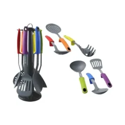Köksredskap - Flerfärgad - Set om 6 - Nylon - Roterande stöd - Värmebeständig +240°C
