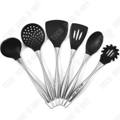Köksutrustningsset-Köksredskap - TD® - 6 delar - Silikon - Rostfritt stål - Spara utrymme