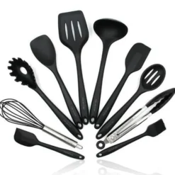 Köksredskap - TD® - Set om 10 - Silikon - Rostfritt stål - Svart