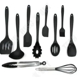 Köksredskap - TD® - Set om 10 - Silikon - Rostfritt stål - Svart