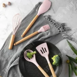 Köksredskap - TD® - Silikonset - 9-11 delar - Färg Rosa - Praktisk och Hållbar