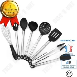 Köksutrustningsset-Köksredskap - TECH DISCOUNT - 8st - Värmebeständiga - Premium - Komplett set