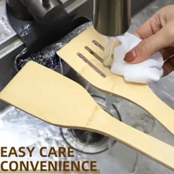 Köksutrustningsset-Köksredskap i bambu set om 6 st. - Träslevar i bambu