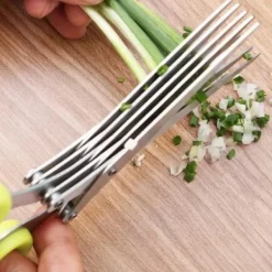 Köksörtsax i rostfritt stål, multifunktionell örtsax med 5 blad för att skära persilja, purjolök, mynta, peppar och P[630]