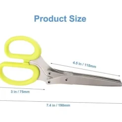 Köksörtsax i rostfritt stål, multifunktionell örtsax med 5 blad för att skära persilja, purjolök, mynta, peppar och P[630]