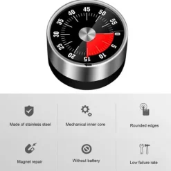 Kökstimer Timer Magnetisk mekanisk för matlagning tidtagning etc