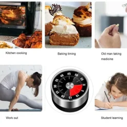 Kökstimer Timer Magnetisk mekanisk för matlagning tidtagning etc