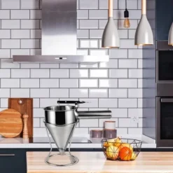 Trattar-Kökstratt i rostfritt stål med stativ - perfekt för bakning, såser och krämer