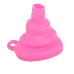 Trattar-Kökstratt Köksprylar Tillbehör Vikbara hopfällbara trattar för att fylla vattenflaska Vätskeöverföring Rosa