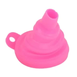 Trattar-Kökstratt Köksprylar Tillbehör Vikbara hopfällbara trattar för att fylla vattenflaska Vätskeöverföring Rosa