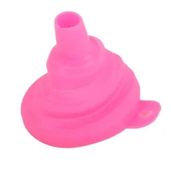 Trattar-Kökstratt Köksprylar Tillbehör Vikbara hopfällbara trattar för att fylla vattenflaska Vätskeöverföring Rosa