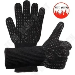 Grytlappar & Grillvantar-Köksvantar - TD® - Värmebeständiga - Upp till 500°C - Certifierad EN407 - Universell