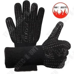 Grytlappar & Grillvantar-Köksvantar - TD® - Värmebeständiga - Upp till 500°C - Certifierad EN407 - Universell