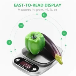Köksvågar-Köksvåg 10 kg/1g elektronisk hushållsmat med hög precision Stor LCD-skärm för tårta/paj/kex Professional
