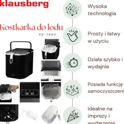 Ismaskiner-KLAUSBERG Ismaskin KB-7883 1,2L 100W Svart