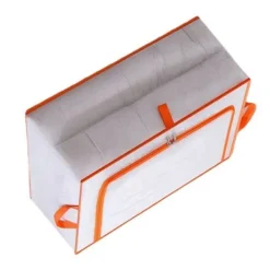 Förvaringspåsar För Hemmet-Klädförvaringsväska Stor kapacitet Transparent vattentät dragkedja Rektangelförvaringsbehållare för filtar Täcken XL 60x50x30cm