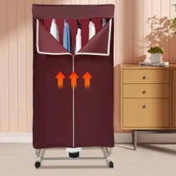 Torkskåp-Klädtork - Bärbar Mini Elektrisk - Vattentät - Hög Bärkapacitet - Kompakt För Lägenhet - Polykarbonat (PC) - Vinröd