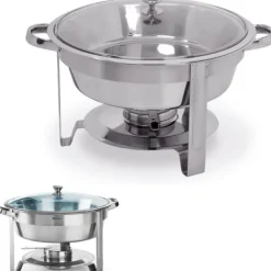 Matuppvärmare-Klistra in matvärmare, rund, ståldiameter. 345 mm 3,5 l - Hendi 470619